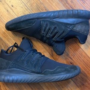 adidas Tubular Radial Triple Black S80115 Mens